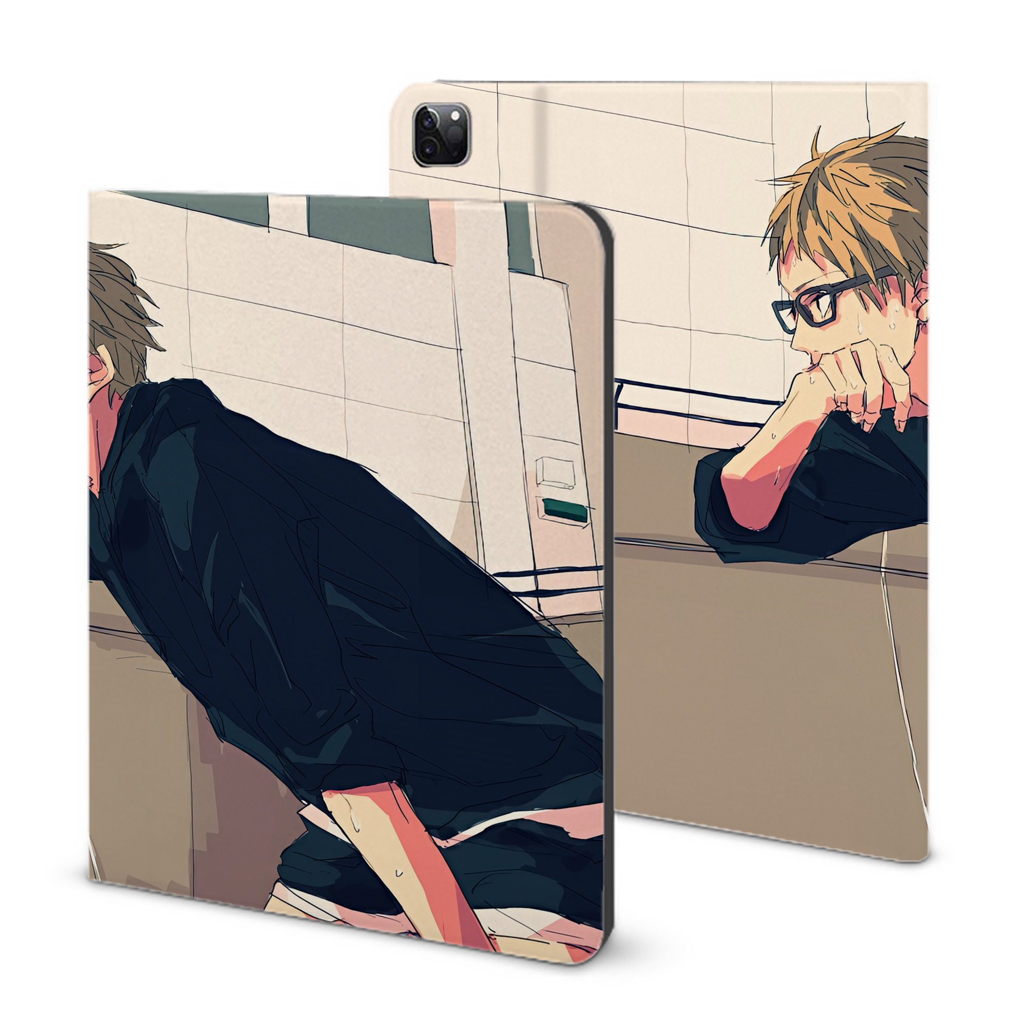 （画像用） ハイキュー!! Haikyu!! IPad ケース ブック型 PUレザー TPU 耐衝撃 軽量 薄型 ペン収納なし 全面保護 IPad 各モデル対応